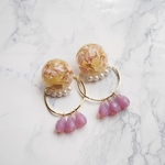 Botanical Big Hoop ピアス/イヤリング(アイボリー)