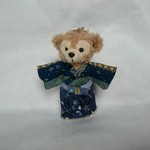 【ofさまオーダー品】ダッフィー(15㎝) 洋服 着物&袴セット 浴衣 和風　渋い和柄
