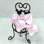 【送料込み】pretzel❇pink  check キッズ ヘアゴム 