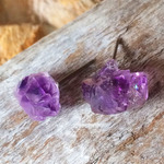 【鉱物原石】金平糖みたいでかわいい★南インド産アメシストのピアス