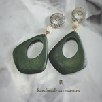 【再販コンチョ★ウッドピアス#085】