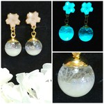 限定1個/ 夜光/サクラ・ｶﾞﾗｽﾄﾞｰﾑ12㎜&ｽﾉｰﾄﾞｰﾑ&白いｱｼﾞｻｲ/ 金色/ﾋﾟｱｽ