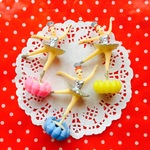再入荷★レトロポップ★バレリーナのケーキトッパー★3色セット