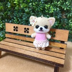 【オーダー制作】お洋服を着た♡わんちゃんストラップ （チワワ）