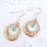 *三日月*透かしパーツ オリエンタル ピアス  