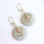 《Shell charm》jade green 月輪 キドニーフックピアス