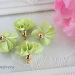 ♡再販×2♡【4個セット】お花みたい⁈ フラワータッセル フレッシュグリーン【タッセル】