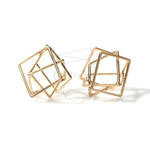 PDT-1059-MG【2個入り】マルチスクエアチャーム,Intertwined Square Pendant