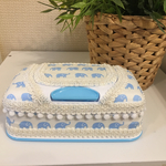 【送料無料】ぞうさん柄ウェットティッシュケース
