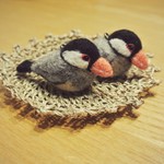 n様オーダー品 羊毛フェルトのストラップ 文鳥
