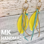 一点物♡フェザー&タッセル♡キラキラフープピアスorイヤリングor樹脂