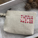 コレクション チェリーピンク 刺繍ポーチ