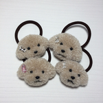mirukureyon様専用 動物ポンポンヘアゴム ミニトイプードル ベージュ 4個セット