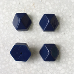 ヴィンテージ アクリルヘキサゴンカボション ネイビー 21mm 4こ