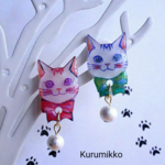 リボンをつけた猫～twin cats～(一点もの)