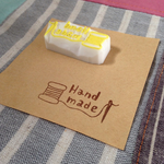 針と糸の“handmade”はんこ