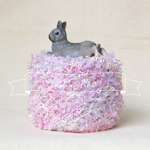 sn°074♡ひらひらリボン つやループ lavender garden＊素材糸 ファンシーヤーン 毛糸 アートヤーン 変わり糸 編み物 ラッピング