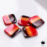 [5pcs] 20mm Red Orange Brown Stripe Shell Beads