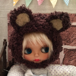 ブライス用＊クマのニット帽