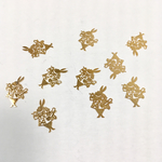  高品質メタルパーツ ウサギ10個セット