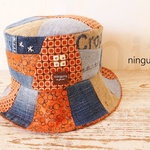 元気いっぱい🍅オレンジ×デニムのHAT(NO.2)