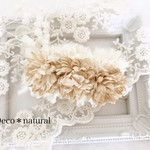 三連お花のナチュラルバレッタ＊