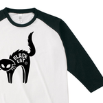 びっくりな猫　3/4ベースボール　ラグランＴシャツ【受注生産品】