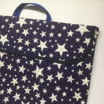 ＊ハンドメイド＊防災頭巾カバー背もたれタイプ 《ポケット付き》 星柄＊