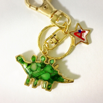 送料込み♪恐竜キーホルダー~イニシャルチャーム付き