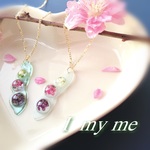 えだまめガーデン(アリッサムの押し花)ネックレス