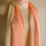バンブー（竹）ストール 「鴇羽色～承和色」４７cm×２０３cm」