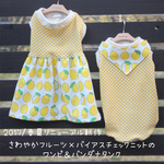 ★そらみ様専用★爽やかフルーツ×バイアスチェックのワンピ＆バンダナタンク