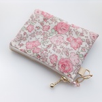 LIBERTY  Felicite　フェリシテ　 J16A　ピンク系　ビニコの中布・仕切りポケット付きminiポーチ　◇◆コインケース・キーケースにも♪
