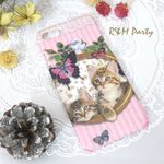 仲良し王冠 猫柄 スマホケースiPhoneSE/iPhoneXS/iPhoneXR/iPhone8/iPhoneX/iPhoneXSMax/iPhone7Plus/iPhone8Plus