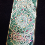 再販☆キラキラ流れ星①☆メヘンディのクリアーケース☆iphone,galaxy☆c.yoru