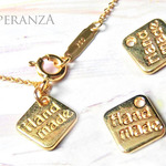 SALE【10個セット】“Hand made”チャームタグ スクエア デコパーツハンドメイドアクセサリーM02