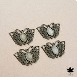 [4pcs] 40x25mm Bronze Butterfly Frame 蝶 ミール皿
