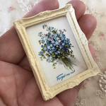 アートフレーム（アイボリー）✳︎忘れな草の花束✳︎Forget me not