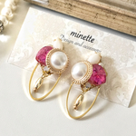 フィシャーピンク♡オーバルリング ピアス