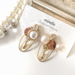 ブラッシュロー♡オーバルリング ピアス