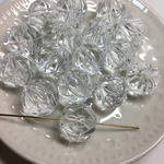 クリアアクリルビーズ ラウンド 15mm メロン玉みたいな♡再販