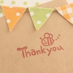 【送料無料】みつばち「Thank you」はんこ 