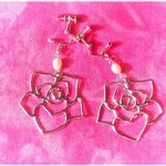 sale！淡水―パール＊薔薇＊イヤリング