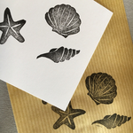 海のモチーフ柄セット☆消しゴムはんこ♪持ち手なし☆ハンドメイド☆