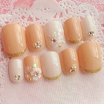RUNA♪アイボリーベージュさくらネイルチップ
