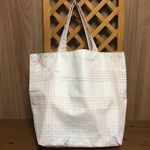 *大きめ トートバッグ*エコバッグ*ピンク系・花柄*訳あり品* A *