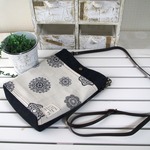 本革ショルダーポシェット　Lace flower×denim 