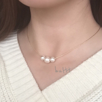 【20%off！】*結婚式*参観日*お仕事*【受注生産】コットンパールのシンプルネックレス