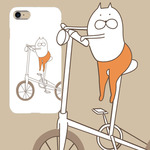 ねこタイツと自転車スマホケース　iPhone/Android対応