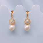 パールピアス/イヤリング~bonhomme de neige~